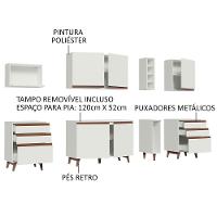 Cozinha Reims 260006 com Armário e Balcão Branco - 5