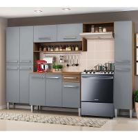 Cozinha Hit Com Armário, Balcão E Paneleiro Rustic/Cinza - 1