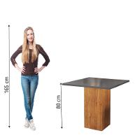 Mesa Quadrada Para Sala De Jantar Lord Viero Madeirado/Cinza - 4