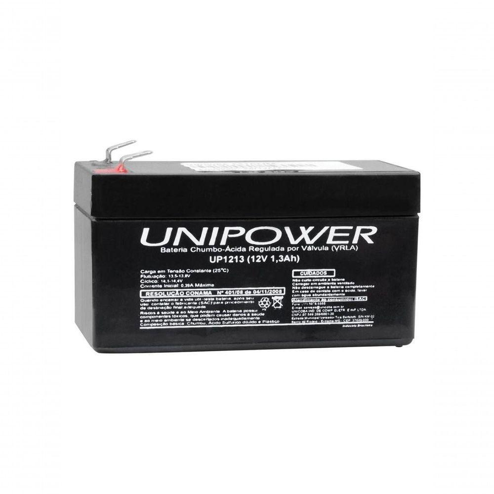 Bateria Unipower Up1213 12v 1.3ah F187 Nao Automotiva - 1