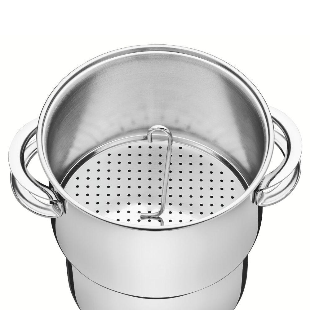 Cuscuzeira Tramontina Solar Em Aço Inox Com Tampa E Alças 2,2l 14cm - 3