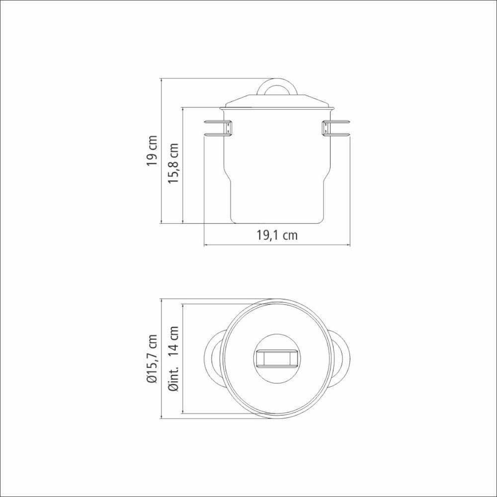 Cuscuzeira Tramontina Solar Em Aço Inox Com Tampa E Alças 2,2l 14cm - 7