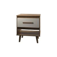 Mesa De Cabeceira 1 Gaveta Com Nicho E Pés Retro Estilo Moderno Para Quarto Savana Mobília Decor - 1