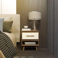 Mesa De Cabeceira 1 Gaveta Com Nicho E Pés Retro Estilo Moderno Para Quarto Savana Mobília Decor - 5