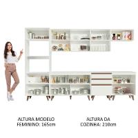 Cozinha Completa Madesa Reims 320002 Com Armário E Balcão Branco - 3