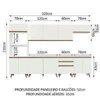 Cozinha Completa Madesa Reims 320002 Com Armário E Balcão Branco - 9
