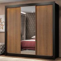 Guarda Roupa Casal Mônaco 3 Portas de Correr Espelho Madesa - 7