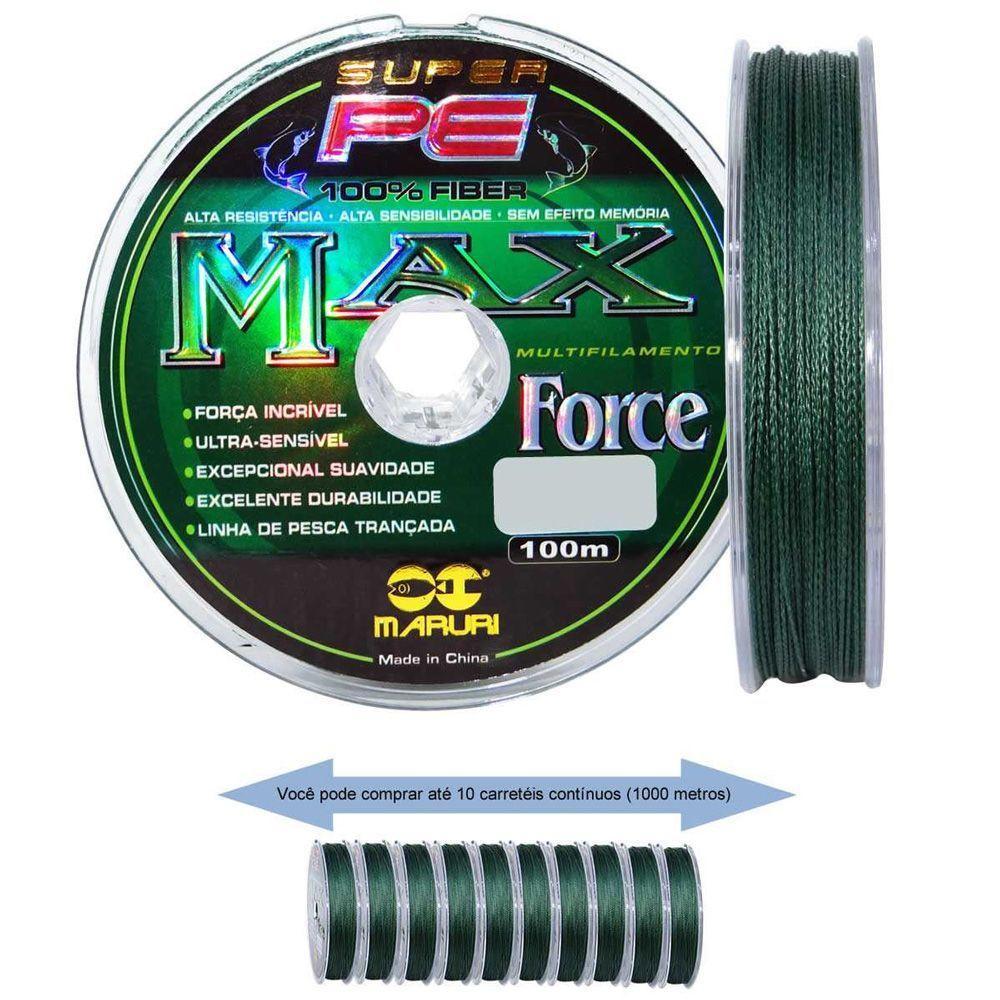 Linha Multifilamento Maruri 200m Max Force 4 Fios Medida 0,52mm 65lb - 6