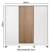 Guarda Roupa Casal Kevin 3 Portas MDF Madesa - 8