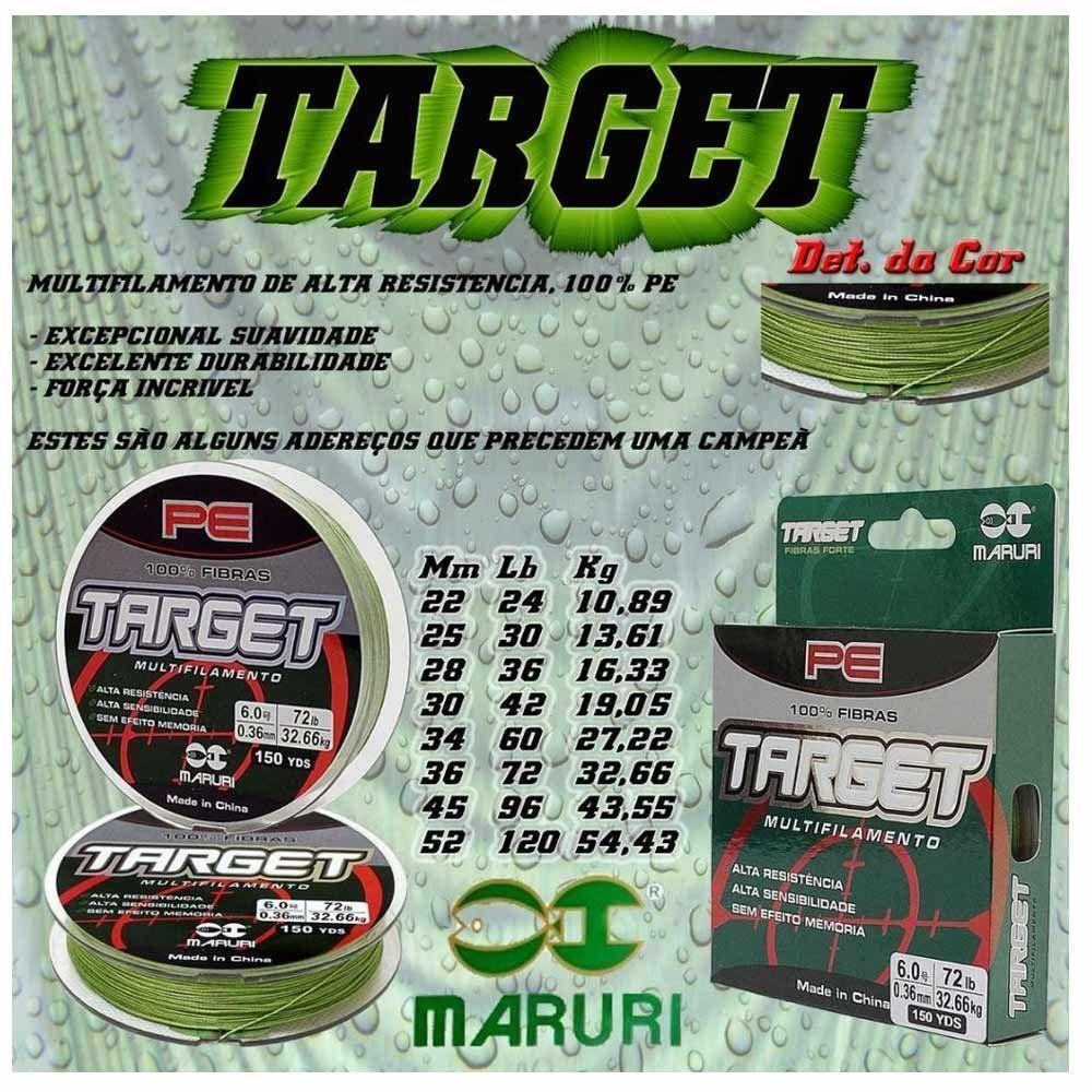 Linha Multifilamento Maruri Target 4 Fios 150m Tamanho 0,45mm - 5