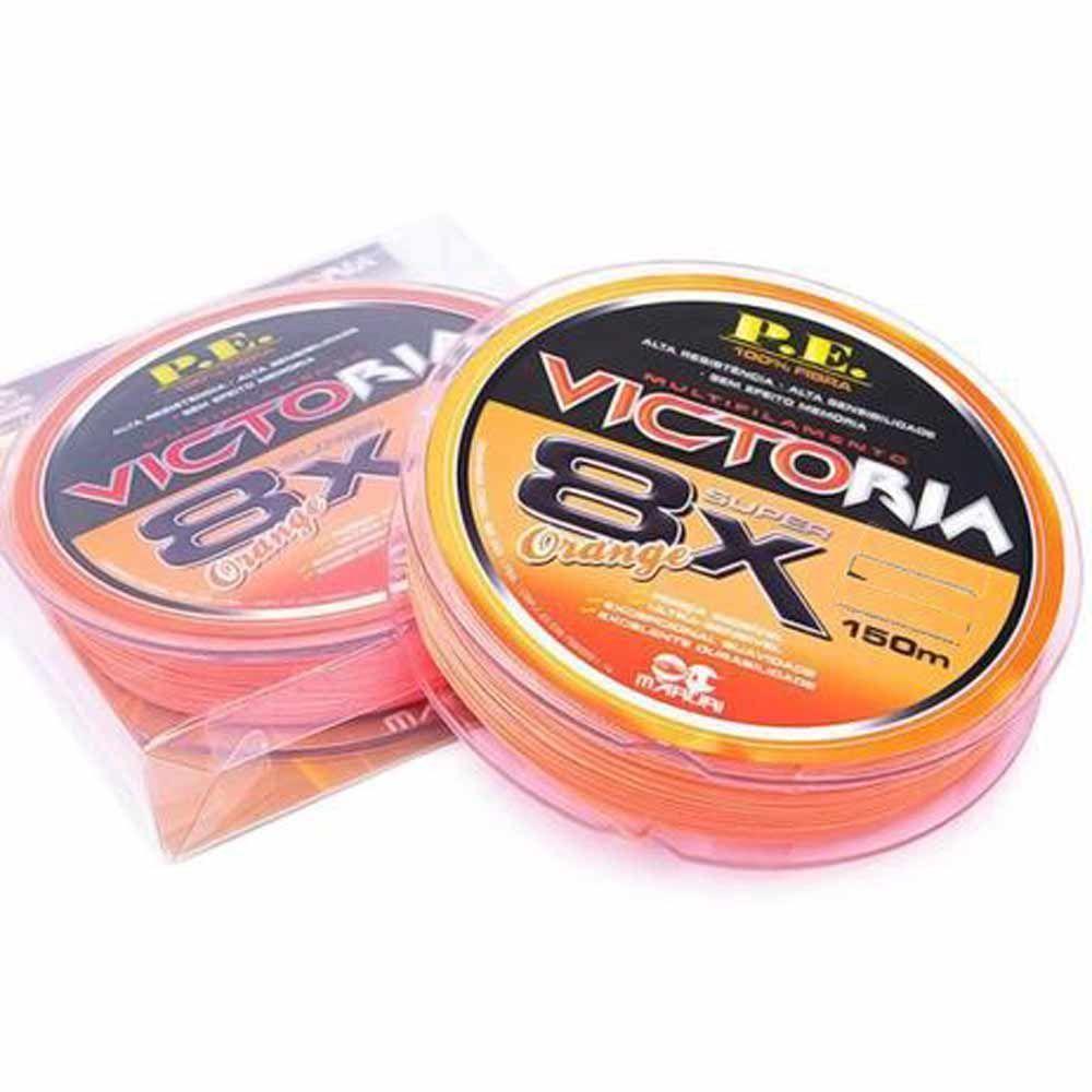 Linha Multifilamento Victoria 8 Fios 150m Laranja Medida 0.18mm 23lbs - 5