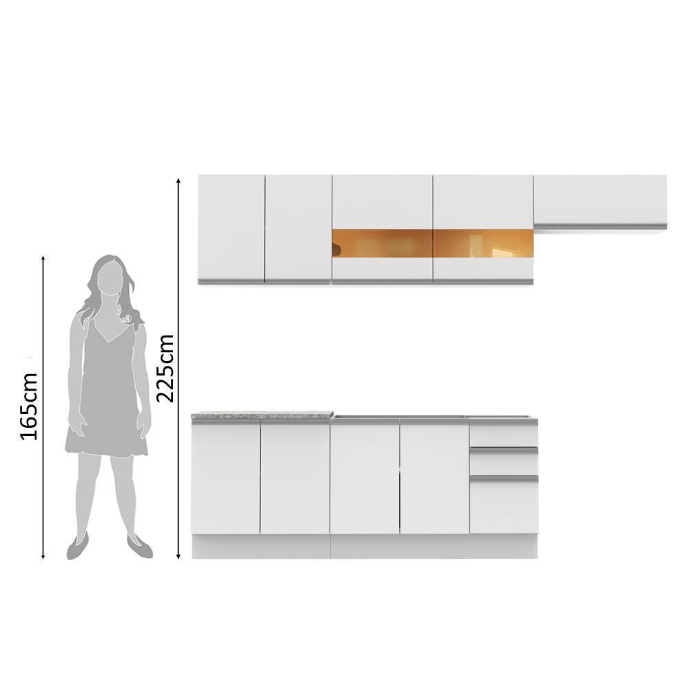 Cozinha Completa Marcela com Armário e Balcão - Madesa - 9