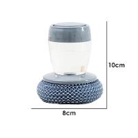 Escova Limpeza Com Dispenser Detergente Palha De Aço Cozinha Esponja Limpa Panela - 4
