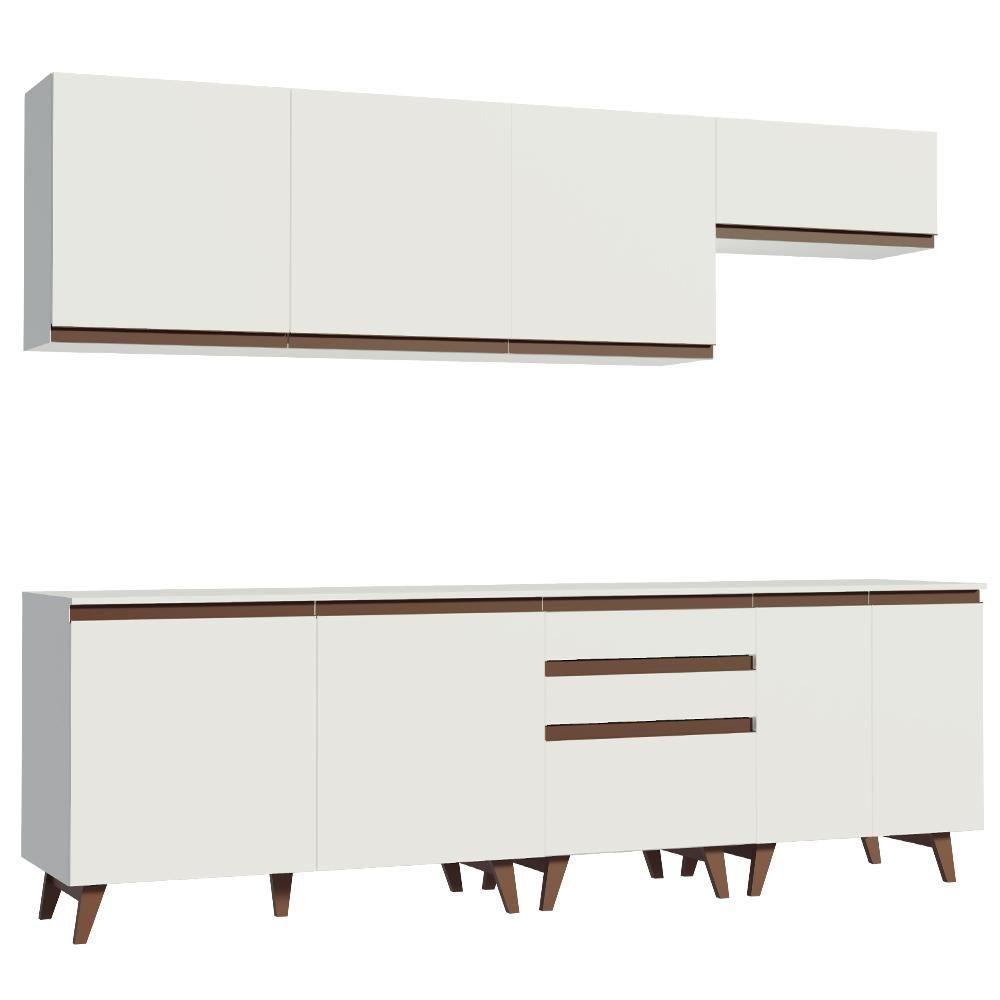 Cozinha Completa Reims com Armário e Balcão Branco Madesa - 2