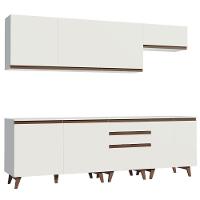 Cozinha Completa Reims com Armário e Balcão Branco Madesa