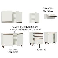 Cozinha Completa Reims com Armário e Balcão Branco Madesa - 9