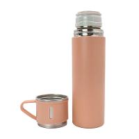 Garrafa Termica Com Copo Parede Dupla Inox Squeeze 500ml Rosa - 4