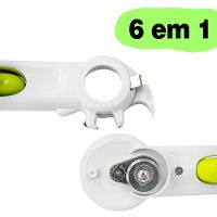 Abridor De Tampas Universal 6 Em 1 Latas Potes Garrafas Multifuncional - 5
