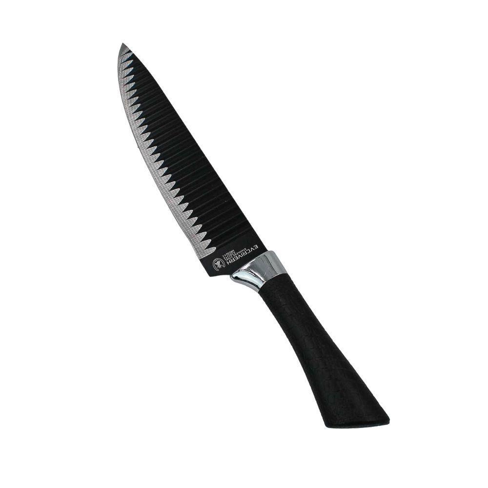 Jogo De Facas 6 Peças Aço Inoxidavel Conjunto Com Tesoura Multifuncional Cozinha - 3