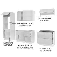 Cozinha Completa Mdf Madesa Acordes Frentes Branco Brilho - 7