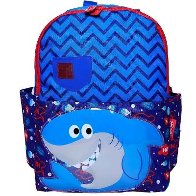 Mochila Infantil Baby Bichinhos Estampas Variadas Estampa Tubarão