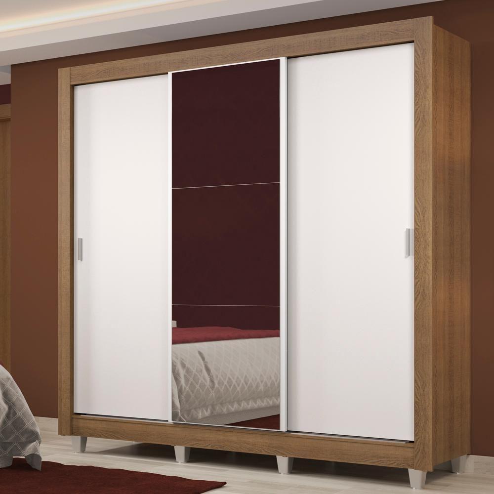 Guarda Roupa Casal Lyon Plus 3 Portas de Correr Madesa - 1