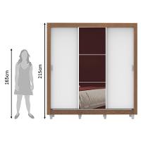 Guarda Roupa Casal Lyon Plus 3 Portas de Correr Madesa - 5