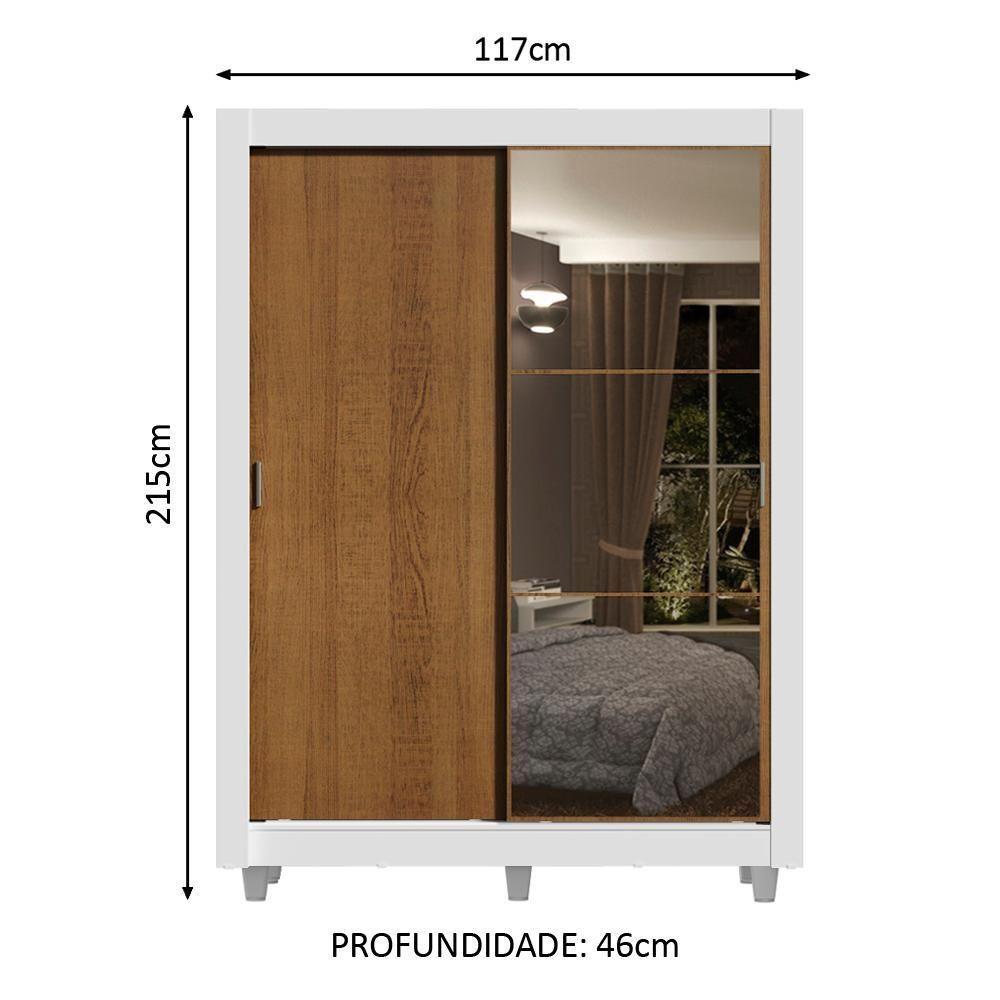 Guarda-Roupa Dallas Plus 2 Portas Correr 1 Espelho Madesa - 10