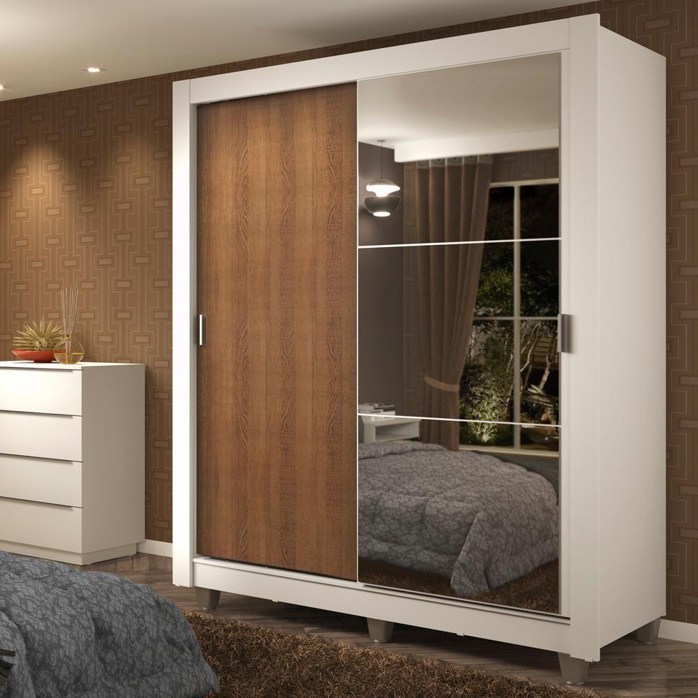 Guarda-Roupa Dallas Plus 2 Portas Correr 1 Espelho Madesa - 1