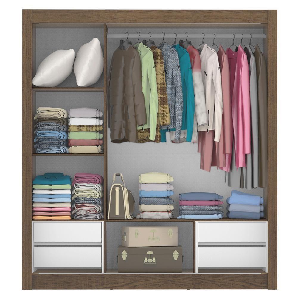 Guarda-Roupa Casal Lyon Plus Portas de Correr Rustic Madesa - 7