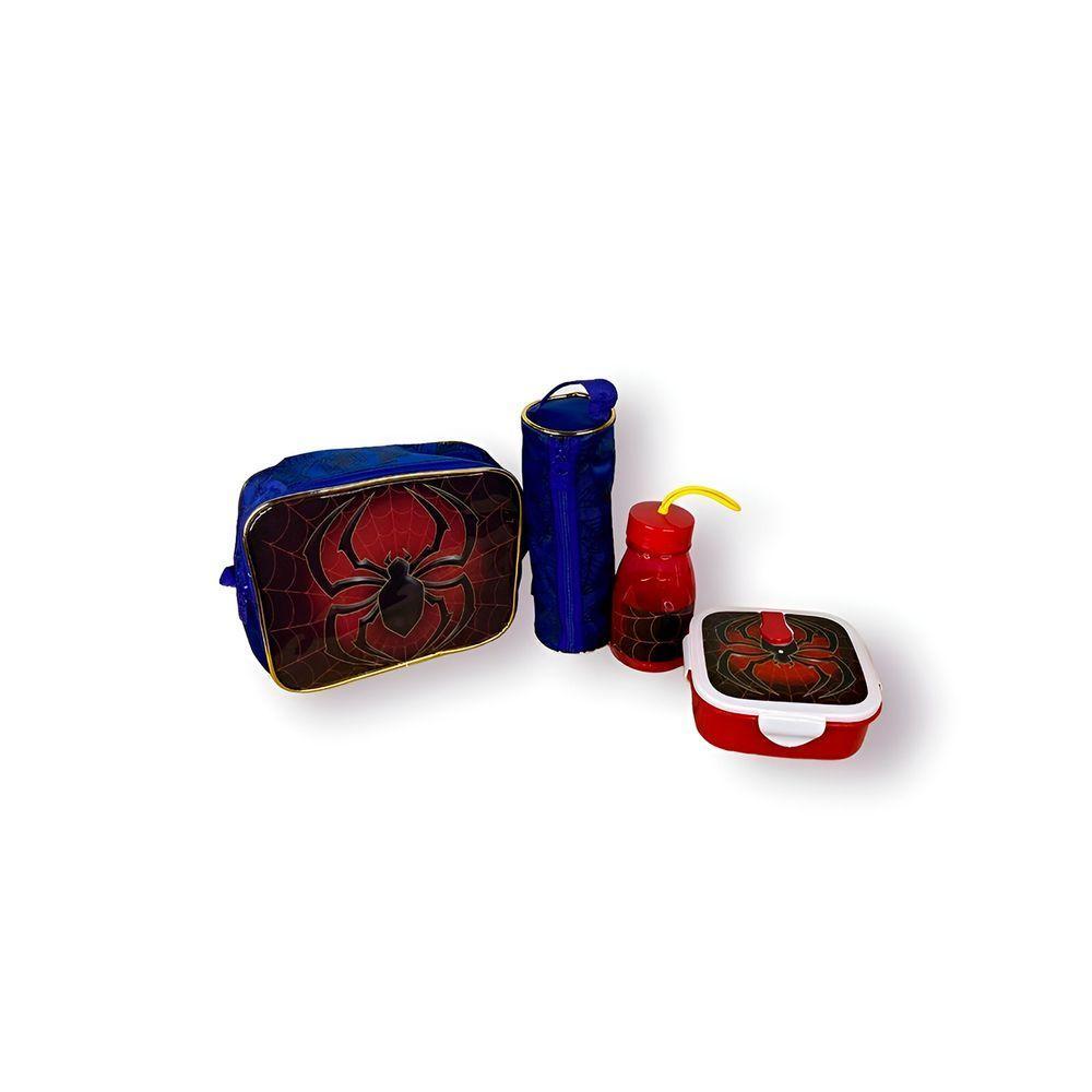 Kit Mochila Escolar Com Acessórios Infantil Homem Aranha Cor:vermelho - 3