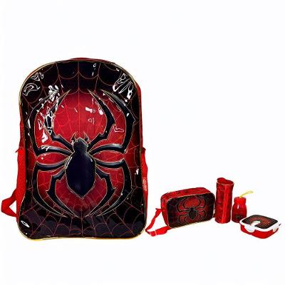 Kit Mochila Escolar Com Acessórios Infantil Homem Aranha Cor:vermelho