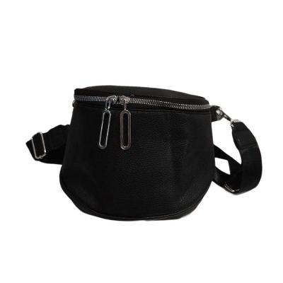 Bolsa Transversal Pochete Alça Ajustável Casual Lisa Preto