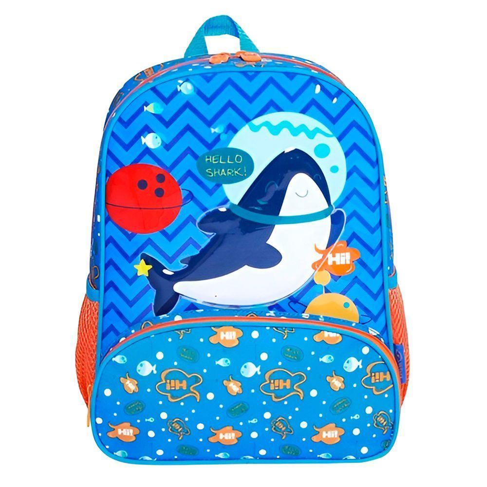 Mochila Infantil Com Bolso Externo Animais Escola Passeio Estampa Tigre - 4