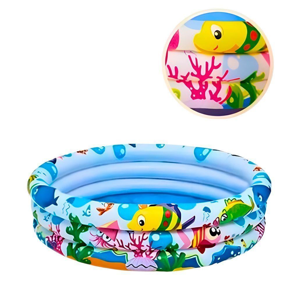 Piscina Inflável Redonda Animais Marinhos Infantil 135 Litros - 2