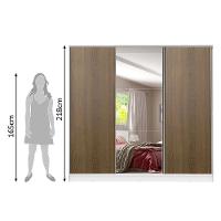 Guarda-Roupa Casal Royale 3 Portas Correr 1 Espelho Madesa - 13