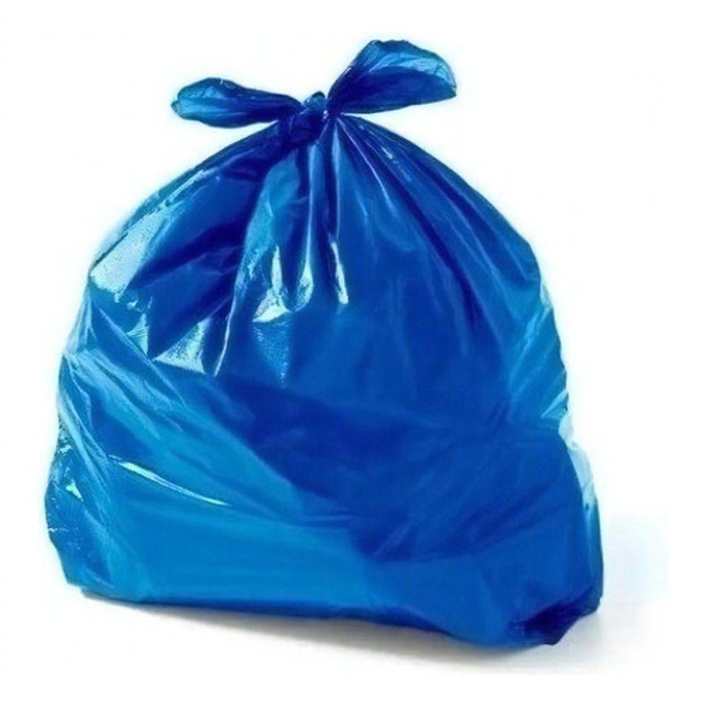 Saco Para Lixo 30 Litros Azul - Com 100 Unidades - 1