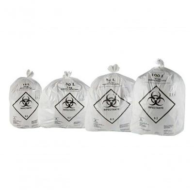 Sacos De Lixo Infectante Hospitalar 20 Litros 100 Unidades Cor Branco
