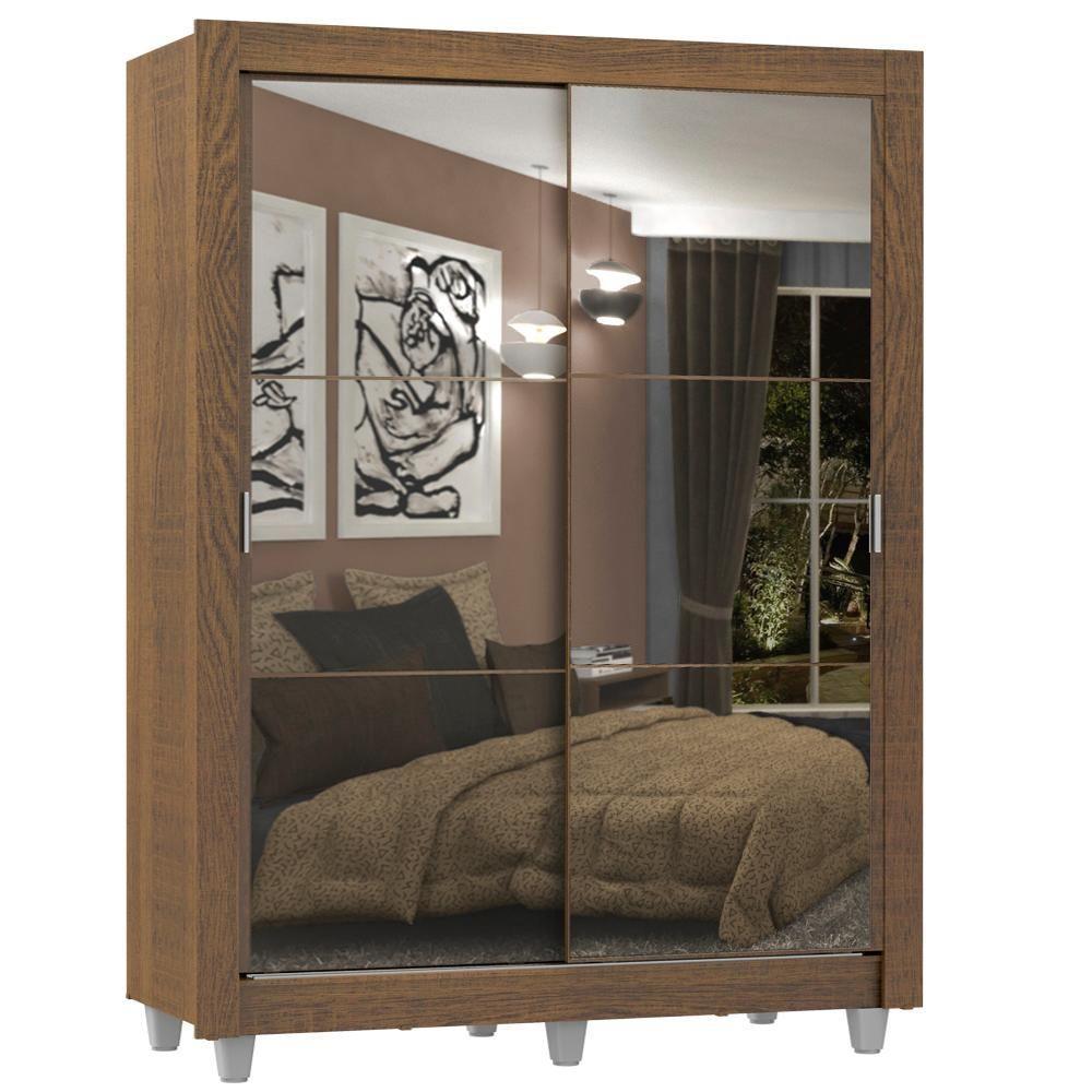 Guarda-Roupa Dallas Plus 2 Portas Correr 2 Espelhos Madesa - 2