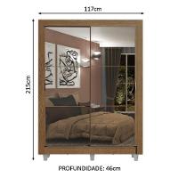 Guarda-Roupa Dallas Plus 2 Portas Correr 2 Espelhos Madesa - 8