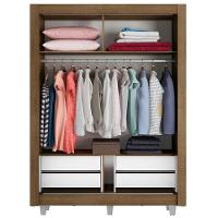 Guarda-Roupa Dallas Plus 2 Portas Correr 2 Espelhos Madesa - 5