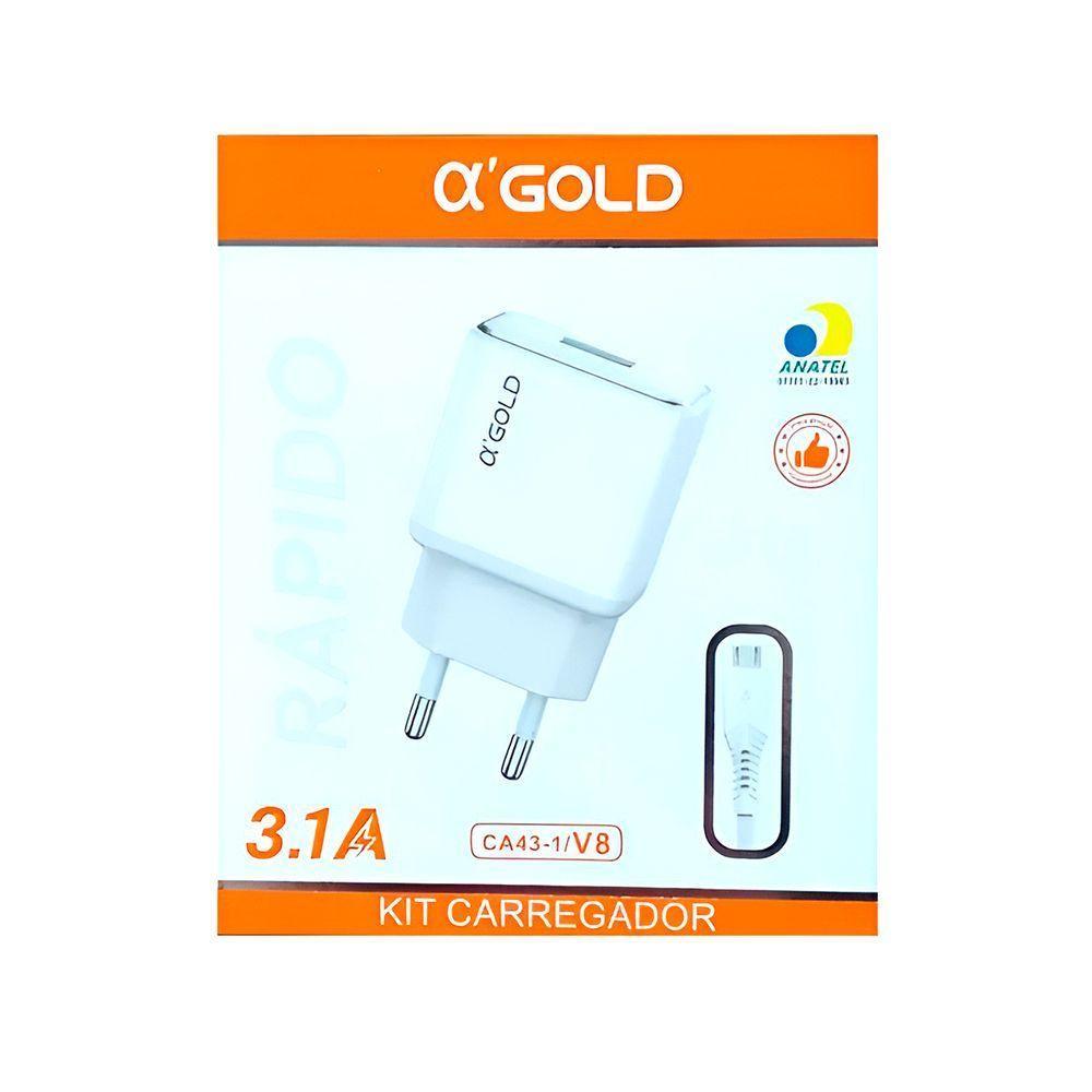 Adaptador Carregador Tomada Turbo 3.1a Cabo Usb V8 - 4