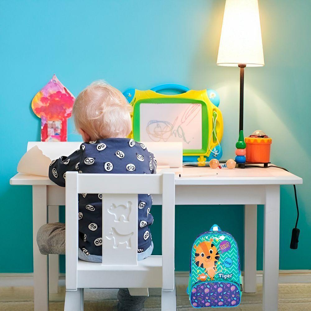 Mochila Infantil Com Bolso Externo Animais Escola Passeio Estampa:dinossauro - 5