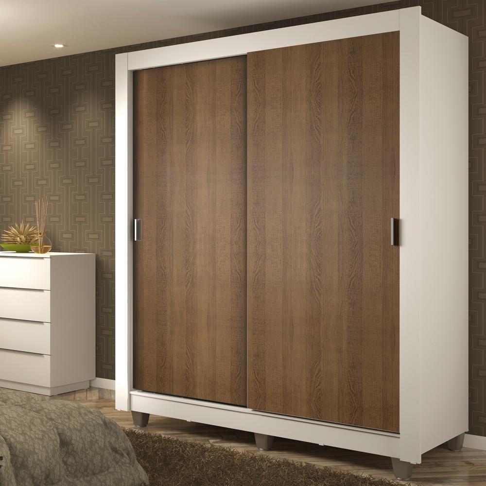 Guarda-Roupa Dallas Plus 2 Portas Rustic/Branco Madesa - 1