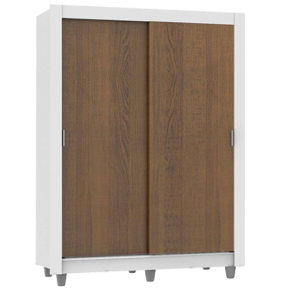 Guarda-Roupa Dallas Plus 2 Portas Rustic/Branco Madesa - 2