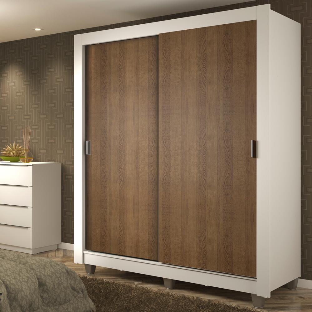 Guarda-Roupa Dallas Plus 2 Portas Rustic/Branco Madesa - 4