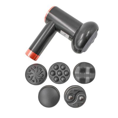 Massageador Eletrico Muscular Vibratorio Corporal Usb Portatil 5 Em 1 Preto