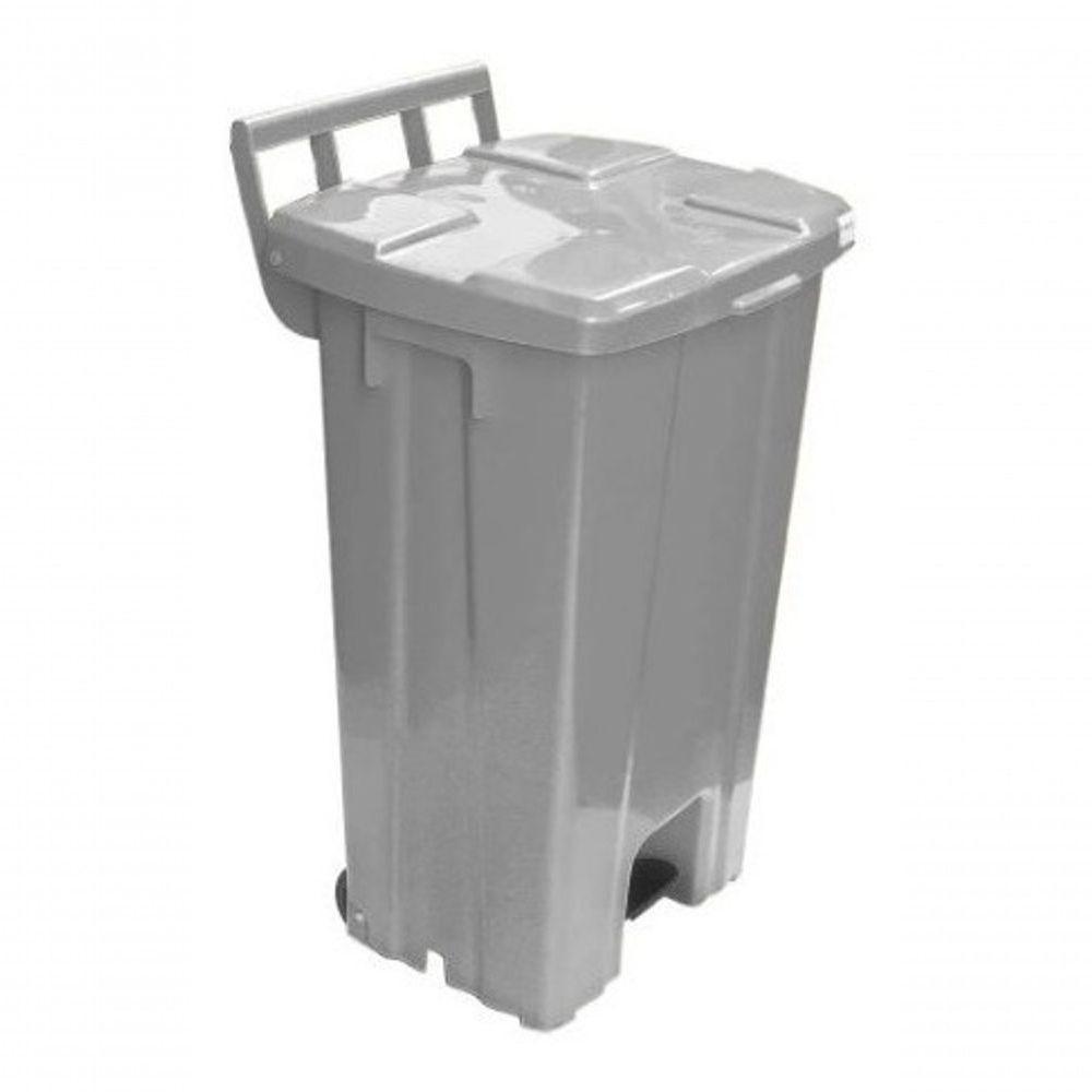 Lixeira Quadrada Plastica De 100 Litros Com Roda E Pedal - 3