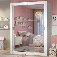 Guarda-roupa Infantil Madesa Theo 2 Portas De Correr De Espelho 4 Gavetas - 1