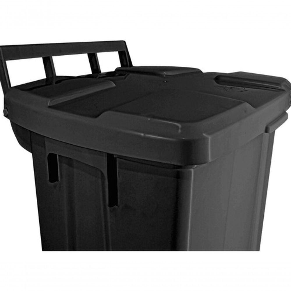 Lixeira 100 Litros Com Roda E Pedal Cor Preto - 6